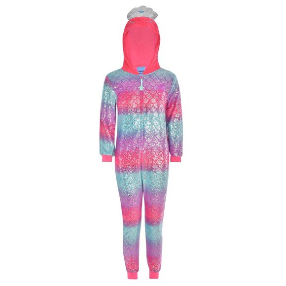 Girls Large Sleep On It Unicorn Sparkle Hoodie PJ Onesie With Footies - Picture 1 of 6